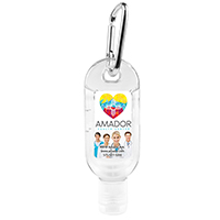1.8 oz Hand Sanitizer Antibacterial Gel in Flip-Top Bottle with Carabiner